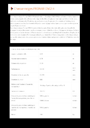 Tăietoare de zăpadă Pronar OW 2.4 M