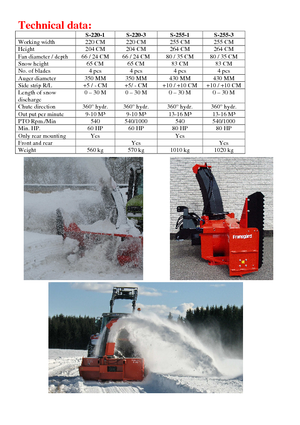 Tăietoare de zăpadă Fransgard S 220-3