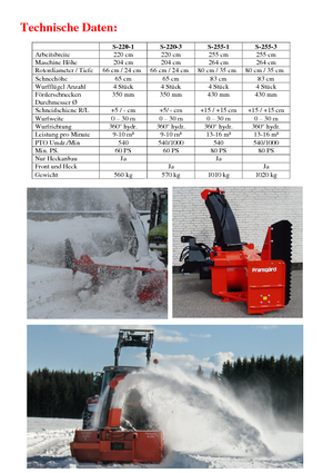 Tăietoare de zăpadă Fransgard S 220-3