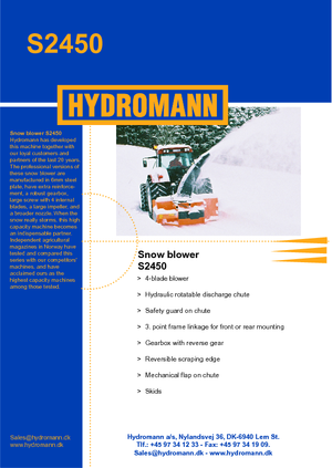 Tăietoare de zăpadă Hydromann S 2450