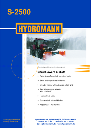 Tăietoare de zăpadă Hydromann S 2500