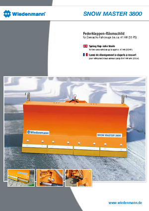 Pluguri de zăpadă light-duty/ușoare Wiedenmann 3800