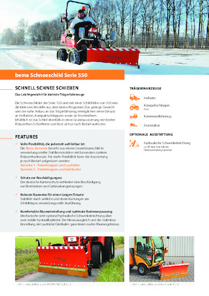 Pluguri de zăpadă light-duty/ușoare Bema 550/1800