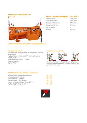 Pluguri de zăpadă light-duty/ușoare Hydrac LB I 160