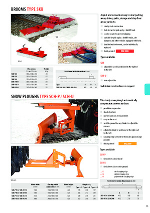 Pluguri de zăpadă light-duty/ușoare Bauer SCH-P 210