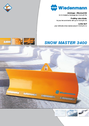 Pluguri de zăpadă light-duty/ușoare Wiedenmann SnowMaster 3402