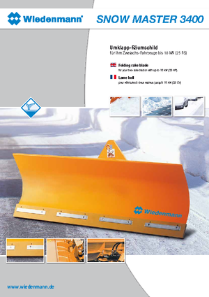 Pluguri de zăpadă light-duty/ușoare Wiedenmann SnowMaster 3408