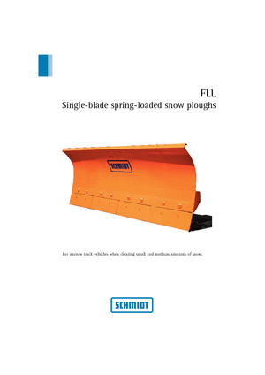 Pluguri de zăpadă cu o singură lamă acționată hidraulic Schmidt FLL 24 *