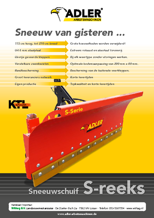 Pluguri de zăpadă cu o singură lamă acționată hidraulic Adler S 300