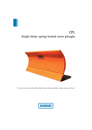 Pluguri de zăpadă cu două lame mobile/articulate Schmidt CPL 21 *