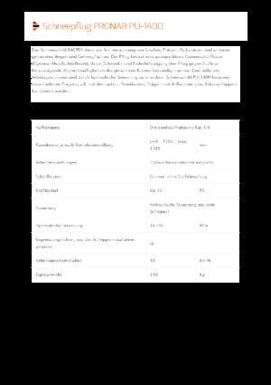 Pluguri de zăpadă cu două lame mobile/articulate Pronar PU 1400