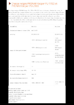 Pluguri de zăpadă cu două lame mobile/articulate Pronar PU 2100