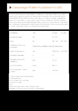 Pluguri de zăpadă cu două lame mobile/articulate Pronar PU 3300
