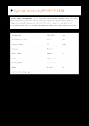 Pluguri de zăpadă cu două lame mobile/articulate Pronar PU-T20