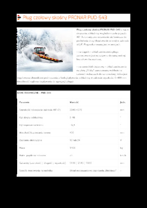 Pluguri de zăpadă cu două lame mobile/articulate Pronar PUD S43