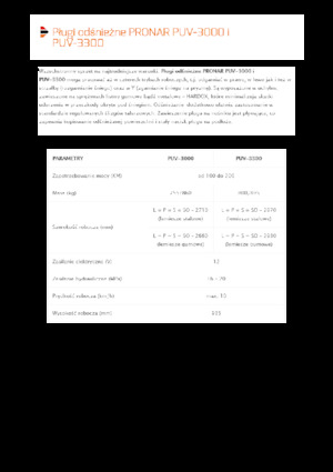 Pluguri de zăpadă cu două lame mobile/articulate Pronar PUV 3300