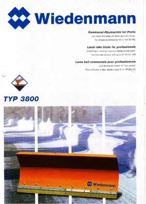Pluguri de zăpadă light-duty/ușoare Wiedenmann 3800