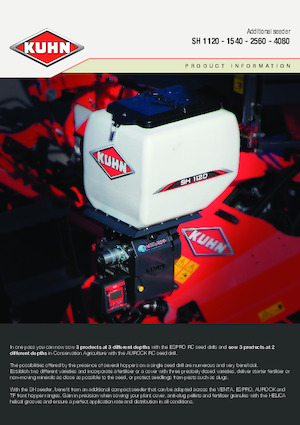 Mașini de însămânțat Kuhn SH 1120 Isobus