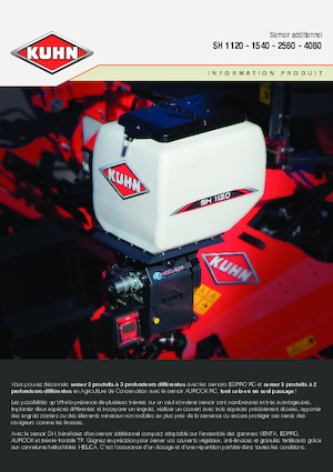 Mașini de însămânțat Kuhn SH 1120 Isobus