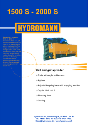 Atașamente pentru dispozitivele de împrăștiere Hydromann 1500 S
