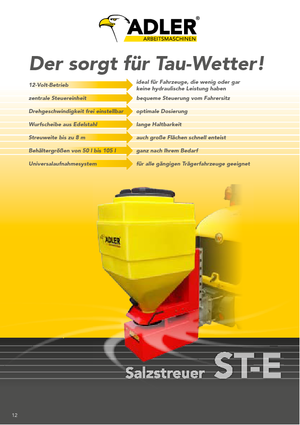 Atașamente pentru dispozitivele de împrăștiere Adler ST-E 105 Profi