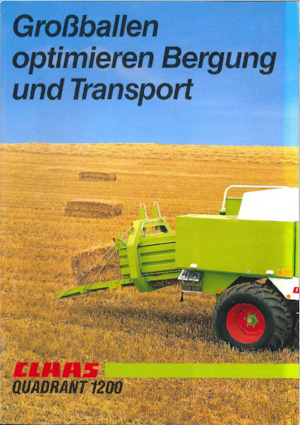 Prese de balotat pătrate + Prese de boltat de densitate mare Claas Quadrant 1200