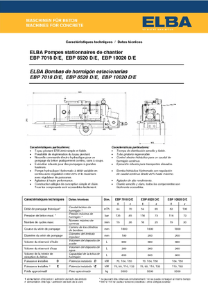 Pompe de beton staționare Elba EBP 10020 E