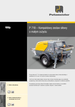 Pompe de beton staționare Putzmeister P 718 SD
