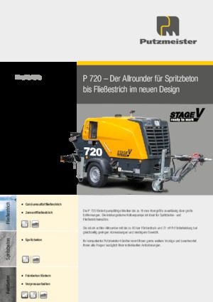 Pompe de beton staționare Putzmeister P 720 SD 