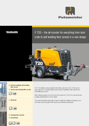 Pompe de beton staționare Putzmeister P 720 SD 