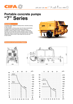 Pompe de beton staționare CIFA PC 411 D