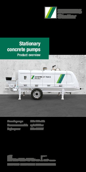 Pompe de beton staționare SCHWING-Stetter SP 9500 E Container