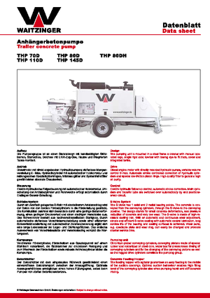 Pompe de beton staționare Waitzinger THS 70 D