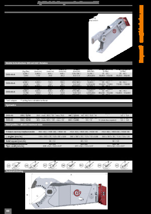 Clești/dispozitive/echipamente de tăiat metale/fier vechi Kinshofer DXS-40-A
