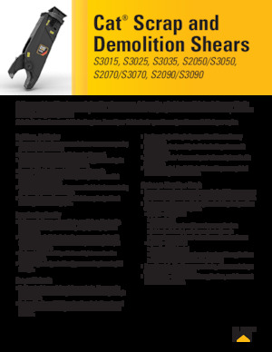 Clești/dispozitive/echipamente de tăiat metale/fier vechi Caterpillar S3070