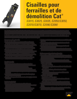 Clești/dispozitive/echipamente de tăiat metale/fier vechi Caterpillar S3070