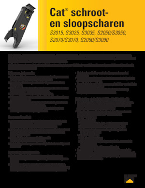 Clești/dispozitive/echipamente de tăiat metale/fier vechi Caterpillar S3070