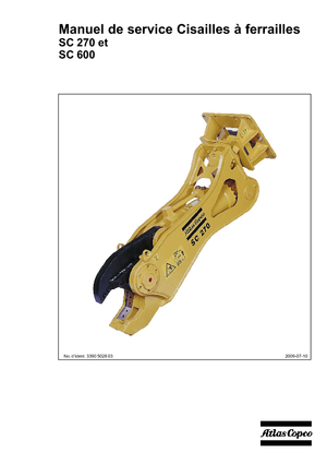 Clești/dispozitive/echipamente de tăiat metale/fier vechi Atlas Copco SC 270