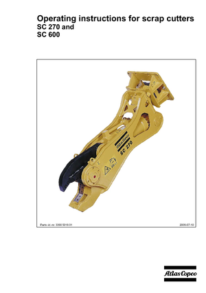 Clești/dispozitive/echipamente de tăiat metale/fier vechi Atlas Copco SC 270