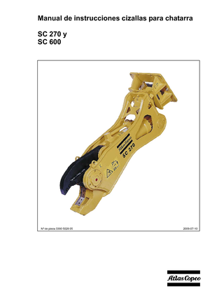 Clești/dispozitive/echipamente de tăiat metale/fier vechi Atlas Copco SC 270