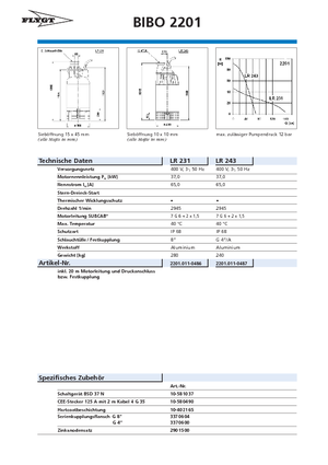 Pompe de canalizare Flygt-Pumpen 2201 LR 231