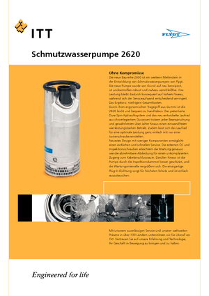 Pompe de canalizare Flygt-Pumpen 2620 LR 234