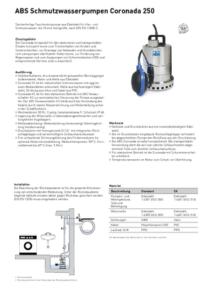 Pompe de canalizare ABS-Pumpen Coronada 250 W