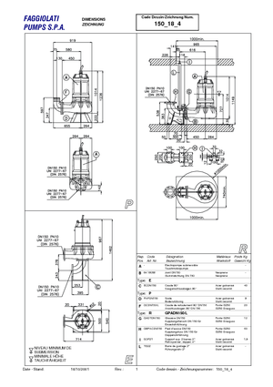 Pompe de canalizare Faggiolati G 618 R3V1-S100AA2