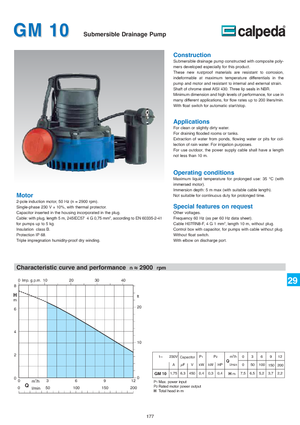 Pompe de canalizare Calpeda GM 10 QM