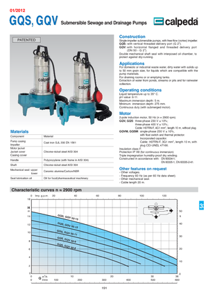 Pompe de canalizare Calpeda GQV 50-8