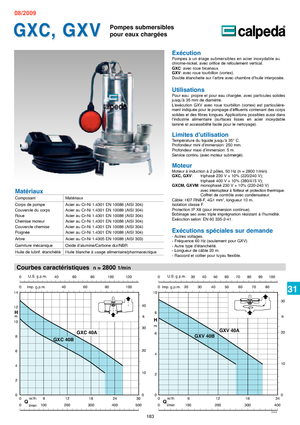 Pompe de canalizare Calpeda GXC 40 A