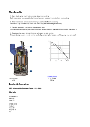 Pompe de canalizare ABS-Pumpen J 12 W/KS