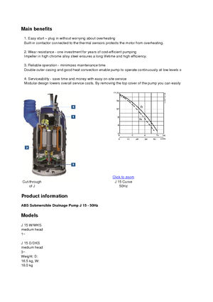 Pompe de canalizare ABS-Pumpen J 15 D