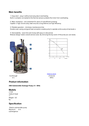 Pompe de canalizare ABS-Pumpen J 5 W